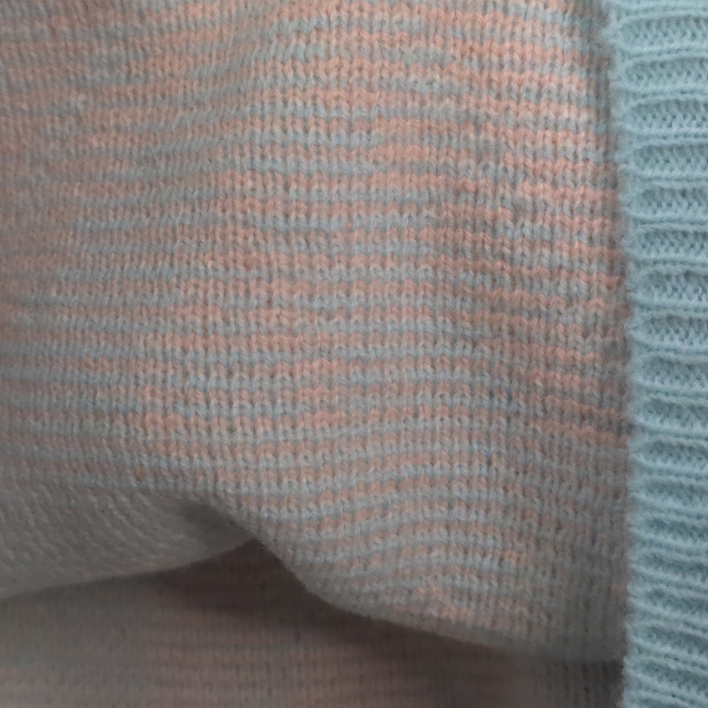 Boston Bay Traders Pastel Fair Isle Wool Sweater Blue Pink M/L Rare Vintage - Picture 9 of 10
